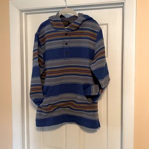Pendleton Driftwood, cotton flannel, pullover hoodie, men’s size medium